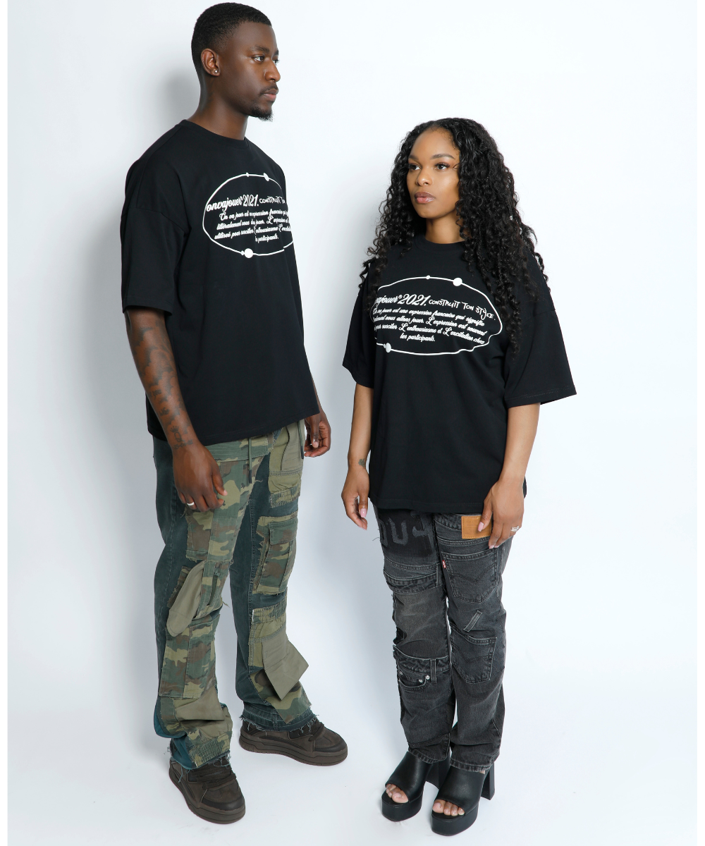 Classic black -  je t'aime tee