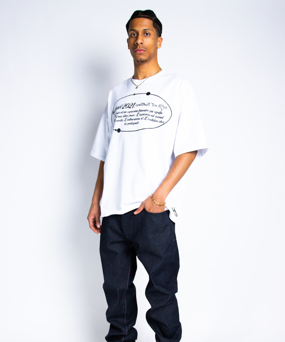 Classic white - je t'aime tee